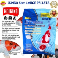 JUMBO Koiking HI-GROWTH 5kgs (Five) (BLUE PACKAGE) LARGE PELLET Koi Feed(ff) Fish Food Koi Foods Koi
