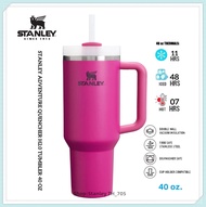 STANLEY ADVENTURE QUENCHER H2.0 TUMBLER 40 OZ ROSE RED LARGE CAPACITY STAINLESS STEEL BOTTLE สแตนลีย