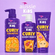Aussie Kids Shampoo, Conditioner & Leave-In Detangler - Curly Hair Care, Sulfate Free, Paraben Free,