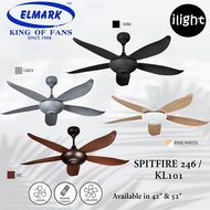 Elmark Spitfire246 42 / 52 Inch AC Motor 3 Speed Remote Control Ceiling Fan