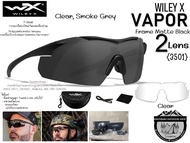 Wiley-X VAPOR 2 Lans Frame Matte Black {Clear Smoke Grey}{3501}