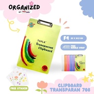 TOPLA Clip Board Premium F4 Folio / Papan Ujian Folio / Alas Ujian / Papan Jalan Ujian Premium / TOP