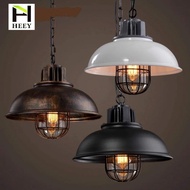 HQLifestyle American Country Single-Head Industrial Style Retro Restaurant and Cafe Bar Counter Clothing Store Iron Droplight Creative Bar Cafe American Iron Pot Cover Hanging Room Lamp Ceiling Lamp LED Lamp Lighting Ceiling Lamp Room Lamp 6B3M