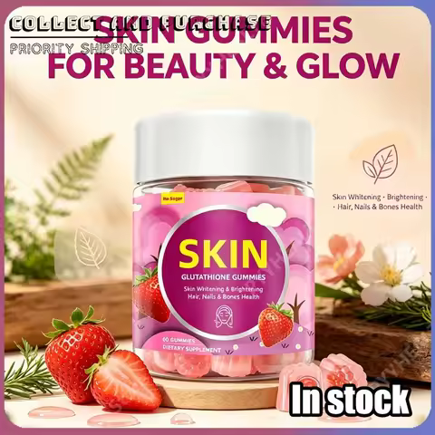Glutathione Collagen Gummies with Vitamin C E B12 Folic Acid Grape Seed, Daily Beauty Wellness for M