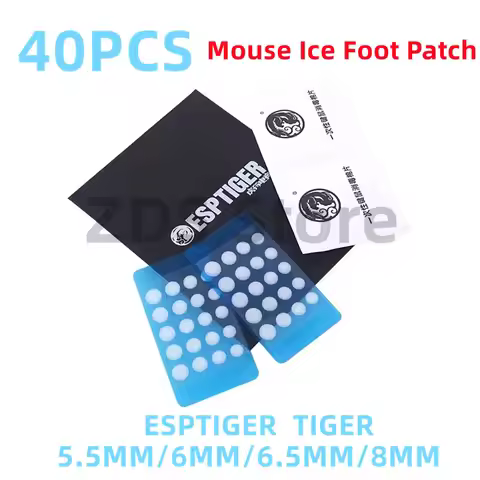 New 40PCS Esptiger Tiger ICE V2 Foot Sticker Pink DIY Small Dots Foot Pad Arc Edge Esptiger 5.5MM 6M