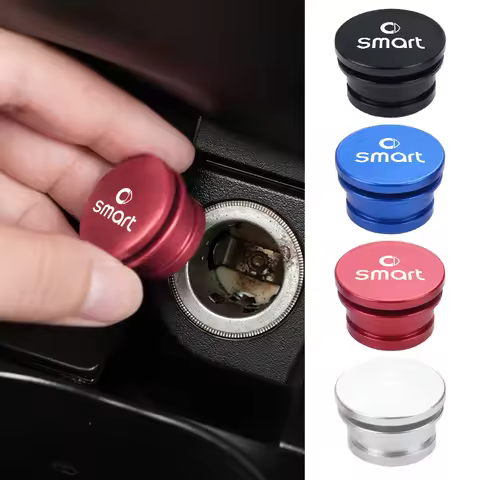 Metal Car Cigarette Lighter Cover Decorative Cover DustProof Dust Cover Auto Accessories For Smart F