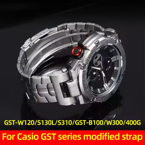 Titanium alloy WatchBand For Casio G-SHOCK GST Series GST-210/W120L/S130L/S310 GST-B100 W300/400G Me