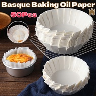 50Pcs Baking Paper Basque Cheesecake Oil Paper 4/6/8 Inches Nonstick Baking Pan Paper Cupcake Liner