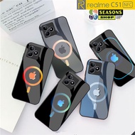 Softcase Glass Case Realme C51 NFC Latest - Softcase glass Realme C51 - Softcase Glass Glitter Realm