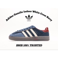[CASUAL] Adidas Gazelle Indoor White Crew Navy Shoes ID1008 100% Authentic