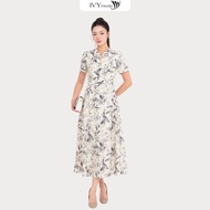 Wild IVY Dress - Đầm xòe họa tiết Đầm công sở dạo phố nữ IVY moda MS 48B0138
