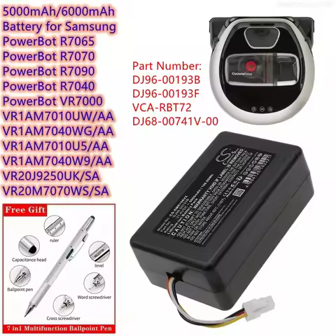 Robot Vacuum Cleaner Battery DJ96-00193B for Samsung PowerBot R7065, R7070, R7090, VR7000, R7040, VR