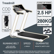 2.5HP electric treadmill, foldable treadmill Heart rate test, multifunctional fitness equipment