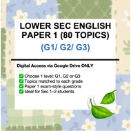 🇸🇬 G1/ G2/ G3 Lower Secondary English Paper 1  (80 Topics)