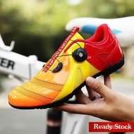 High Qualitymen And Women Cycling Shoes Non-Locking Bicycle Shoes General Road Mountain Bike Shoes Rubber Sole Bike Shoes Bicycle Shoes Non Cleats Cycling Shoes Stitching With Rota
