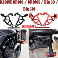 For HAOJUE DR160 / DR160S / DR150 / DR150S Crash Bars Bumpers Tank protector Cover Fit Haojue DR 160
