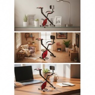 Miniature Exercise Bike 1:12 Scale Dollhouse Stationary Cycle Miniature Red Cycle OB11 Compatible Fr