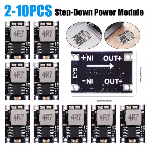 DC-DC Buck Converter Module Adjustable Voltage Regulator Module 5V-30V To 3.3V 5V 9V 12V 3A for Car 