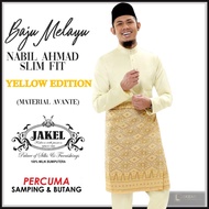 [YELLOW SET] Baju Melayu Nabil Ahmad by JAKEL Baju Melayu Cekak Musang Baju Raya Slim Fit