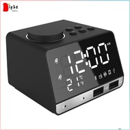 ⚡NEW⚡K11 Alarm Clock Speaker Mobile Phone Charging Led Makeup Mirror Smart Radio Alarm Clock Mini Speaker