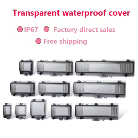 IP67 circuit breaker transparent waterproof window switch Transparent protection window cover distri