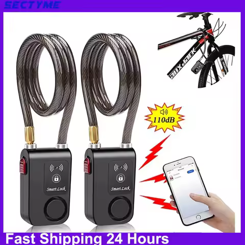 Bluetooth Bike Motorcycle Anti Theft Lock Alarm Waterproof Burglar Vibration Bike Alarm Lock System 