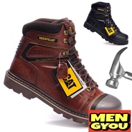 Trendy styleNew[original]ready stock Caterpillar work shoes men safety boots men outdoor work boots steel toe boots genuine leather size (39-47) SCPG GT34