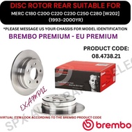 BREMBO GENUINE DISC BRAKE ROTOR (REAR) FOR MERC C180 C200 C220 C230 C250 C280 [W202] (1993-2000YR) (