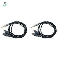 [cecilia_bessemer.my]2X Headphone 4.4mm Balanced Cable DIY Cable for  HD580 HD600 HD650 HD660S Headp