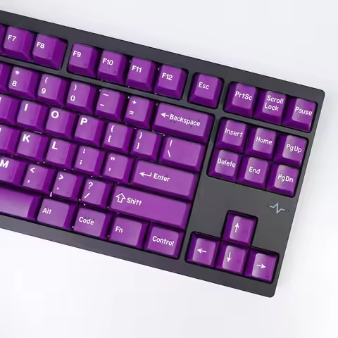 KBDiy PBT Purple Jade Keycap Double Shot Cherry Profile for Mechanical Gaming Keyboard Custom 174 Ke