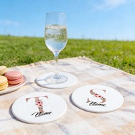 Personalized Ceramic Coaster Bridesmaid Gift Ceramic Coaster For Friendsnamed Ceramic Coaster Circle