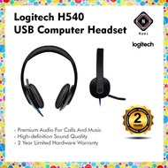 Logitech H540 USB Wired Headset with Noise-Cancelling Microphone, USB, On-Ear Controls