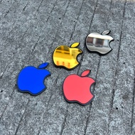 MERAH APPLE IPHONE ICON LOGO EMBLEM 3D ACRYLIC APPLE LOGO STICKER FOR UNIVERSAL MOTORCYCLE + DOUBLE 