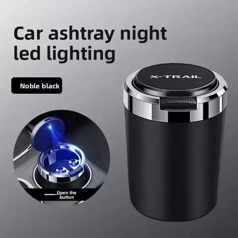 Car Ashtray Cigarette Ash Holds Cup LED Light Automotive Ashtray For Nissan X-Trail XTrail T32 T31 T