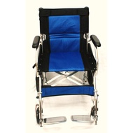 N+ Aluminum Lightweight 9.98kg Transport Wheelchair/Kerusi Roda - COMFY800(Blue)