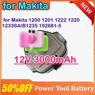 12V 3000mAh 0 cycles Power Tool Battery Replacement for Makita for PA12 for Makita 1200 1201 1222 12