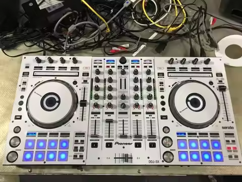Pioneer DDJ-SX Controller Protector Skin - Custom White Anti-Scratch Vinyl Film (Precision-Cut/In St