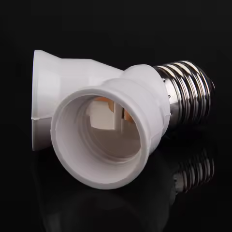 Double Head Converter E27-E27X Socket Base Extension Distributor Plug Lamp Bulb Socket Copper Contac