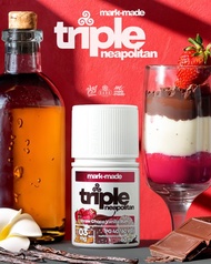 Triple Mark-Made 60Ml 3Mg 6Mg 9Mg 12Mg  - Triple Neapolitan Liquid Freebase Creamy Strawberry Choco Vanilla Rum 60ML