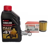 100% Original 4T YAMALUBE Fully Synthetic Yamaha Motor Oil 10W-40 + Oil Filter