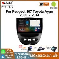 7870 2.7GHZ CPU 2K/ 7862 2.0GHZ for Peugeot 107 Toyota Aygo Citroen C1 2005-2014 ANDROID PLAYER 4G D
