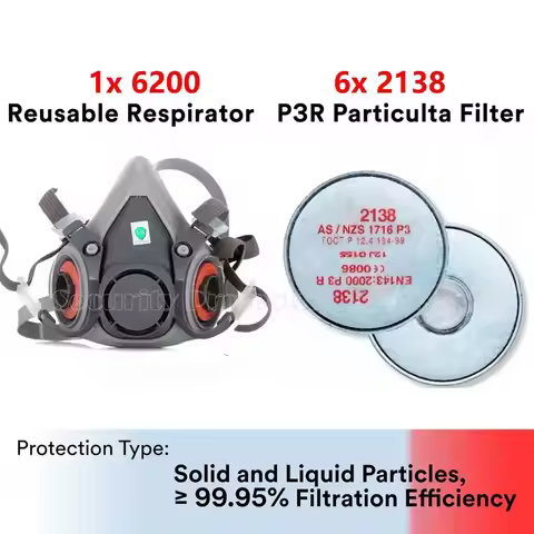 6200 With 2138 2097 Dust Respirator Polishing And Cutting Fiber Welding Fume Organic Gas Activated C