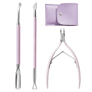 DLAY Cuticle Remover Set 3 Pack Cuticle Trimmer Cuticle Nippers Cuticle Pusher Cuticle Cutter Tools 