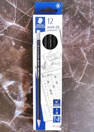 STAEDTLER ดินสอดำ ทำข้อสอบ 2B รุ่น Mark-2B แท่งดำ (1กล่อง/12แท่ง) Exam Pencils