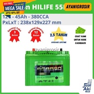 Exclusive AMARON HILIFE 55B24L 12V 45AH NS60L CAR BATTERY + INSTALLATION SERVICES BY AYANI WHOLESALE