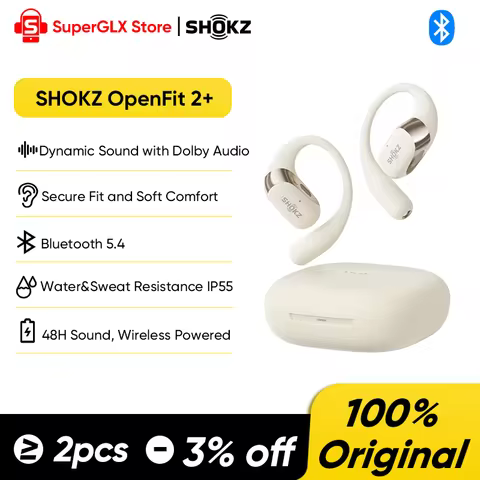 Original SHOKZ OpenFit 2+ T921 Open-back Headphones Ear-hook Dolby Audio Wireless Charging Bluetooth