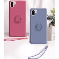 Sharp Aquos R Compact R2 R3 R6 Zero 2 SHV40 Magnetic Stand Liquid Silicone Casing With lanyard Phone