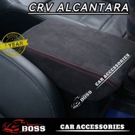 Honda CRV 2017-2023 G5 CRV Armrest Cover Material Alcantara Protection Carbon Design Cover Interior 