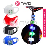 《 𝟮 𝗫 𝗟𝗘𝗗 》 3 Modes Waterproof Bicycle Safety LED Light Clip On Frog MTB Bike Rear Front Wheel Lampu