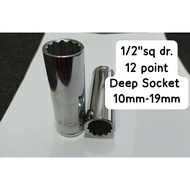 SATA 13810-13819 1/2" DRIVE 12 POINT DEEP SOCKET 10MM-19MM